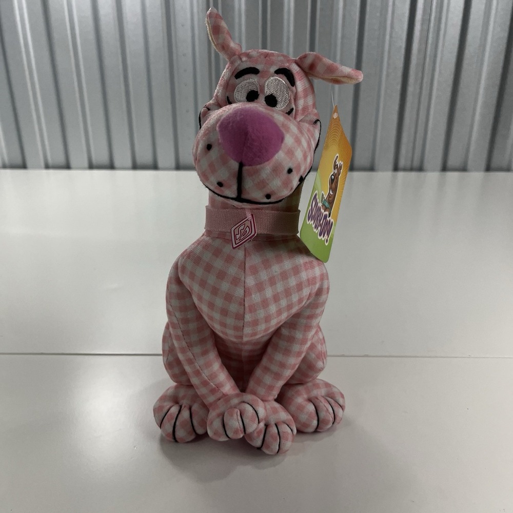 Pink Scooby Doo Plush with Purple Glitter Collar 12" Inch by Toy Factory - Rare